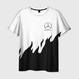 Мужская футболка 3D с принтом Mercedes Benz нарисованный огонь в Белгороде, 100% полиэфир | прямой крой, круглый вырез горловины, длина до линии бедер | amg | mercedes | mercedesamg gt | sport | амг | мерседес | мерседесбенц амг | спорт