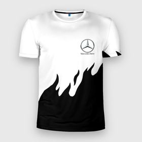 Мужская футболка 3D Slim с принтом Mercedes Benz нарисованный огонь в Курске, 100% полиэстер с улучшенными характеристиками | приталенный силуэт, круглая горловина, широкие плечи, сужается к линии бедра | amg | mercedes | mercedesamg gt | sport | амг | мерседес | мерседесбенц амг | спорт