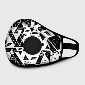Маска из неопрена с принтом FORZA (black and white)   ФОРЗА в городе Новоалтайск, неопрен 100% | Форма огибающая нос. Резинки для ушей с дополнительной резинкой на затылке. Клапан для выдоха для активного дыхания при занятиях спортом. Эластичный материал маски и окантовки для лучшего растяжения и прилегания маски.  | Тематика изображения на принте: auto | avto | car | forza | horizon | motorsport | race | speed | авто | гонки | машина | скорость | форза | хорайзен