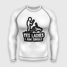 Мужской рашгард 3D с принтом Yes Ladies I am Single RC в Петрозаводске,  |  | radio control | rc | yes ladies i am single rc | радиоуправляемые модели | смешное