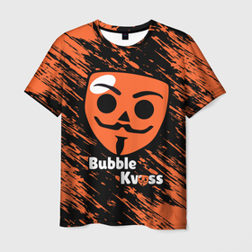 Мужская футболка 3D с принтом БАБЛ КВАС   BUBBLE KVASS ИГРА , 100% полиэфир | прямой крой, круглый вырез горловины, длина до линии бедер | brawl stars | бабл квас | бабле квас | баблквас | бравл старс | игра | мем