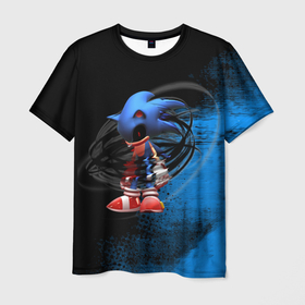 Мужская футболка 3D с принтом Тёмная энергия , 100% полиэфир | прямой крой, круглый вырез горловины, длина до линии бедер | Тематика изображения на принте: dark sonic | game | sonic exe | арт | графика | игра | соник