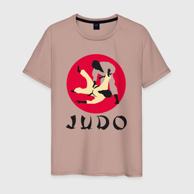 Мужская футболка хлопок с принтом Дзюдо | Judo в Белгороде, 100% хлопок | прямой крой, круглый вырез горловины, длина до линии бедер, слегка спущенное плечо. | judo | боевые искусства | борьба | гибкий путь | дзюдо | дзюдоист | единоборство | мягкий путь | спорт