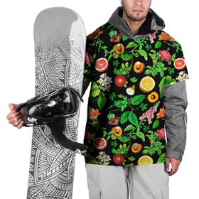 Накидка на куртку 3D с принтом Фруктовый сад в Курске, 100% полиэстер |  | Тематика изображения на принте: абрикосы | лето | листья | овощи | персики | сок | фруктовый сад | фрукты | цветы