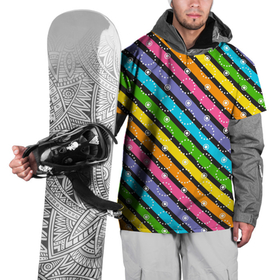 Накидка на куртку 3D с принтом Радужные полосы микс в Белгороде, 100% полиэстер |  | Тематика изображения на принте: линии | полосы | радуга | радужные | разноцветные | цвета