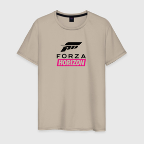 Мужская футболка хлопок с принтом Forza Horizon | Форза Лого , 100% хлопок | прямой крой, круглый вырез горловины, длина до линии бедер, слегка спущенное плечо. | 5 | car | forza | game | horizon | race | racing | speed | wheel | гонки | игры | машина | тачки | форза | хорайзен