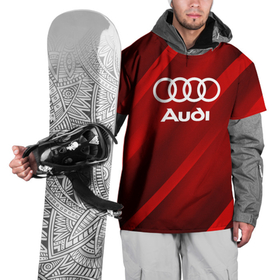 Накидка на куртку 3D с принтом Audi red полосы в Санкт-Петербурге, 100% полиэстер |  | audi | auto | sport | авто | автомобиль | автомобильные | ауди | бренд | марка | машины | спорт