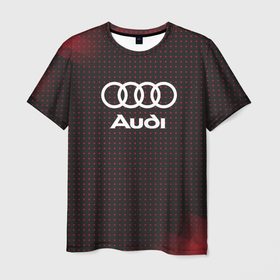 Мужская футболка 3D с принтом Audi logo в Тюмени, 100% полиэфир | прямой крой, круглый вырез горловины, длина до линии бедер | audi | auto | sport | авто | автомобиль | автомобильные | ауди | бренд | марка | машины | спорт