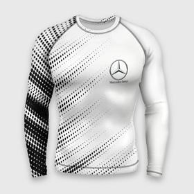 Мужской рашгард 3D с принтом [Mercedes Benz]  White ,  |  | amg | mercedes | mercedesamg gt | sport | амг | мерседес | мерседесбенц амг | спорт