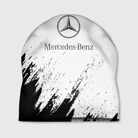 Шапка 3D с принтом [Mercedes Benz]   White texture , 100% полиэстер | универсальный размер, печать по всей поверхности изделия | amg | mercedes | mercedesamg gt | sport | амг | мерседес | мерседесбенц амг | спорт