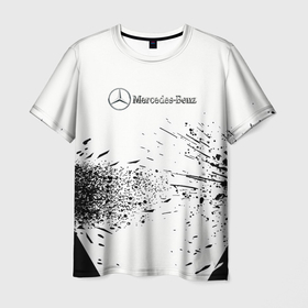 Мужская футболка 3D с принтом [Mercedes Benz]   Брызги в Белгороде, 100% полиэфир | прямой крой, круглый вырез горловины, длина до линии бедер | amg | mercedes | mercedesamg gt | sport | амг | мерседес | мерседесбенц амг | спорт