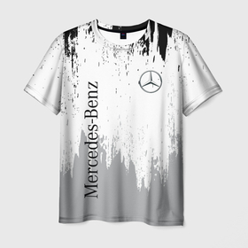 Мужская футболка 3D с принтом [Mercedes Benz]   Текстура в Белгороде, 100% полиэфир | прямой крой, круглый вырез горловины, длина до линии бедер | amg | mercedes | mercedesamg gt | sport | амг | мерседес | мерседесбенц амг | спорт