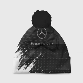 Шапка 3D c помпоном с принтом [Mercedes Benz]   Темный , 100% полиэстер | универсальный размер, печать по всей поверхности изделия | amg | mercedes | mercedesamg gt | sport | амг | мерседес | мерседесбенц амг | спорт
