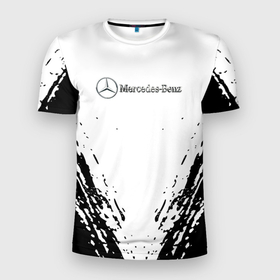 Мужская футболка 3D Slim с принтом [Mercedes Benz]   Разрывы в Белгороде, 100% полиэстер с улучшенными характеристиками | приталенный силуэт, круглая горловина, широкие плечи, сужается к линии бедра | amg | mercedes | mercedesamg gt | sport | амг | мерседес | мерседесбенц амг | спорт