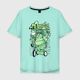 Мужская футболка хлопок Oversize с принтом Команда монстров в Тюмени, 100% хлопок | свободный крой, круглый ворот, “спинка” длиннее передней части | monster | scooter | skateboard | team | монстр | скейтборд | скутер