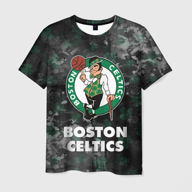 Мужская футболка 3D с принтом Бостон Селтикс, Boston Celtics, НБА в Екатеринбурге, 100% полиэфир | прямой крой, круглый вырез горловины, длина до линии бедер | boston | boston celtics | celtics | nba | баскетбол | бостон | бостон селтикс | нба | селтикс
