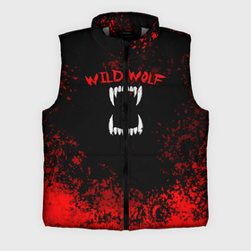 Мужской жилет утепленный 3D с принтом Red wild wolf | Красный дикий волк ,  |  | red wild wolf | wild | wild wolf | wolf | волк | волки | дикий | дикий волк | зверь | зубы | зубы волка | клыки | клыки волка | красное | красный дикий волк | пасть | пасть волка | челюсть