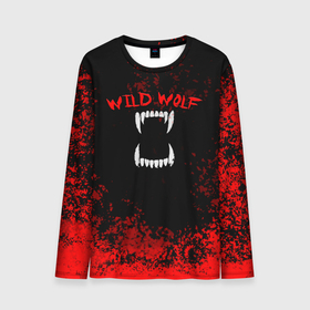 Мужской лонгслив 3D с принтом Red wild wolf | Красный дикий волк в Санкт-Петербурге, 100% полиэстер | длинные рукава, круглый вырез горловины, полуприлегающий силуэт | red wild wolf | wild | wild wolf | wolf | волк | волки | дикий | дикий волк | зверь | зубы | зубы волка | клыки | клыки волка | красное | красный дикий волк | пасть | пасть волка | челюсть