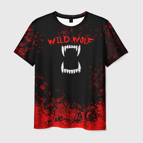 Мужская футболка 3D с принтом Red wild wolf | Красный дикий волк в Петрозаводске, 100% полиэфир | прямой крой, круглый вырез горловины, длина до линии бедер | red wild wolf | wild | wild wolf | wolf | волк | волки | дикий | дикий волк | зверь | зубы | зубы волка | клыки | клыки волка | красное | красный дикий волк | пасть | пасть волка | челюсть