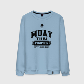 Мужской свитшот хлопок с принтом Muay Thai боец , 100% хлопок |  | muay thai | боевые искусства | боксер | искусство восьми конечностей | кикбоксинг | муай тай | муайтай | спорт | тайский бокс | тайский боксер