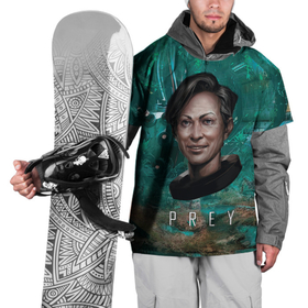 Накидка на куртку 3D с принтом Prey Woman horror в Екатеринбурге, 100% полиэстер |  | Тематика изображения на принте: horror | prey | space | космический корабль | космос | прей | прэй | страшная игра | ужастик | шутер