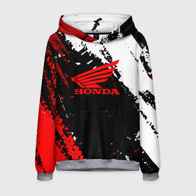Мужская толстовка 3D с принтом Honda Logo Auto. в городе Новоалтайск, 100% полиэстер | двухслойный капюшон со шнурком для регулировки, мягкие манжеты на рукавах и по низу толстовки, спереди карман-кенгуру с мягким внутренним слоем. | honda | sport | авто | автомобиль | бренд | марка | спорт | хонда