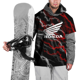Накидка на куртку 3D с принтом Honda Разряд молнии. в Новосибирске, 100% полиэстер |  | honda | sport | авто | автомобиль | бренд | марка | спорт | хонда