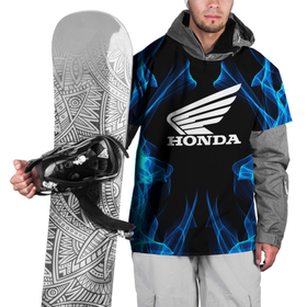 Накидка на куртку 3D с принтом Honda Fire. в Белгороде, 100% полиэстер |  | honda | sport | авто | автомобиль | бренд | марка | спорт | хонда