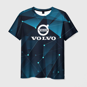 Мужская футболка 3D с принтом [Volvo]   Geometry в Екатеринбурге, 100% полиэфир | прямой крой, круглый вырез горловины, длина до линии бедер | Тематика изображения на принте: auto | volvo | авто | автомобиль | бренд | вольво | марка | машины