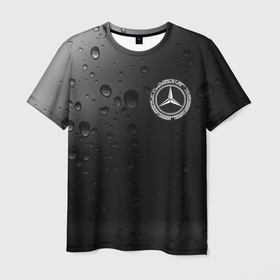 Мужская футболка 3D с принтом MERCEDES   Капли в Курске, 100% полиэфир | прямой крой, круглый вырез горловины, длина до линии бедер | amg | auto | bens | benz | logo | merc | mercedes | mersedes | moto | star | vthctltc | авто | амг | бенц | дождя | звезда | капли | класс | лого | логотип | мерин | мерс | мерседес | мото | символ | символы | ьуксувуы