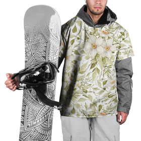 Накидка на куртку 3D с принтом Принт ромашка с листьями в Новосибирске, 100% полиэстер |  | floral pattern | flower | flower print | ромашка | цветочный принт