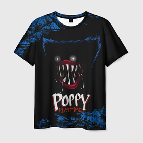 Мужская футболка 3D с принтом Хагги Вагги Игра Хоррор Плейтайм , 100% полиэфир | прямой крой, круглый вырез горловины, длина до линии бедер | game | haggy | horror | kid | playtime | poppy | vaggy | игра | паппи | плейтайм | поппи | скример | ужастик | хагги вагги