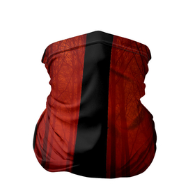 Бандана-труба 3D с принтом Красный хоррор в Екатеринбурге, 100% полиэстер, ткань с особыми свойствами — Activecool | плотность 150‒180 г/м2; хорошо тянется, но сохраняет форму | деревья | красное | лес | мрак | мрачное | ужасы