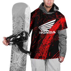 Накидка на куртку 3D с принтом Honda следы от шин в Белгороде, 100% полиэстер |  | honda | sport | авто | автомобиль | бренд | марка | спорт | хонда