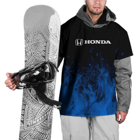 Накидка на куртку 3D с принтом Honda огонь в Белгороде, 100% полиэстер |  | honda | sport | авто | автомобиль | бренд | марка | спорт | хонда