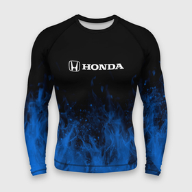 Мужской рашгард 3D с принтом Honda огонь в Белгороде,  |  | Тематика изображения на принте: honda | sport | авто | автомобиль | бренд | марка | спорт | хонда