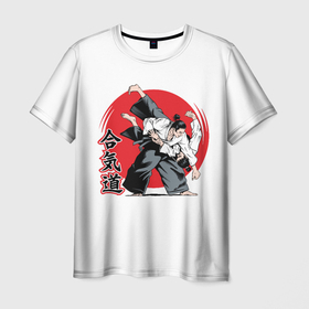 Мужская футболка 3D с принтом Айкидо (Aikido) в Курске, 100% полиэфир | прямой крой, круглый вырез горловины, длина до линии бедер | aikido | fight club | martial arts | айкидо | боевые искусства | боец | бои | бойцовский клуб | борьба | воин | дзюдо | карате | кимоно | рукопашный бой | сила | смешанные единоборства | соревнование | состязание