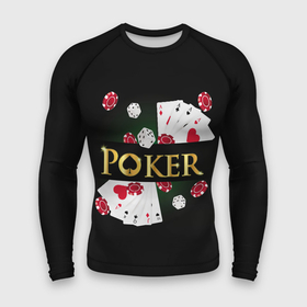 Мужской рашгард 3D с принтом Покер (POKER) в Белгороде,  |  | 777 | cards | casino | chips | flash | fortune | game | joker | luck | omaha | poker | roulette | straight | texas holdem | tournament | азарт | джокер | игра | казино | карты | масти | омаха | покер | рулетка | стрит | техасский холдэм | турнир | удача |