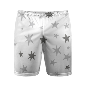 Мужские шорты спортивные с принтом Звездочки stars в Екатеринбурге,  |  | doodle | stars | дудл | звездочки | звезды | паттерн звезд | рисованные звезды