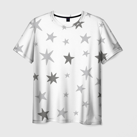 Мужская футболка 3D с принтом Звездочки stars в Белгороде, 100% полиэфир | прямой крой, круглый вырез горловины, длина до линии бедер | doodle | stars | дудл | звездочки | звезды | паттерн звезд | рисованные звезды
