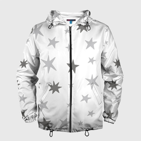Мужская ветровка 3D с принтом Звездочки stars в Белгороде, 100% полиэстер | подол и капюшон оформлены резинкой с фиксаторами, два кармана без застежек по бокам, один потайной карман на груди | doodle | stars | дудл | звездочки | звезды | паттерн звезд | рисованные звезды