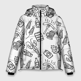 Мужская зимняя куртка 3D с принтом Для любителя бани в Тюмени, верх — 100% полиэстер; подкладка — 100% полиэстер; утеплитель — 100% полиэстер | длина ниже бедра, свободный силуэт Оверсайз. Есть воротник-стойка, отстегивающийся капюшон и ветрозащитная планка. 

Боковые карманы с листочкой на кнопках и внутренний карман на молнии. | банный лист | банщик | баня | вбаню | веник | для бани | паттерн | рак | сосиска