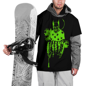 Накидка на куртку 3D с принтом The Prodigy   зеленый Флинт в Екатеринбурге, 100% полиэстер |  | the prodigy | бигбит | британия | кит флинт | продиджи | электронная музыка
