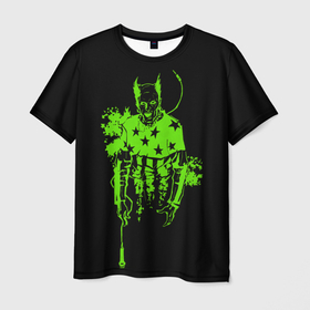 Мужская футболка 3D с принтом The Prodigy   зеленый Флинт в Кировске, 100% полиэфир | прямой крой, круглый вырез горловины, длина до линии бедер | the prodigy | бигбит | британия | кит флинт | продиджи | электронная музыка