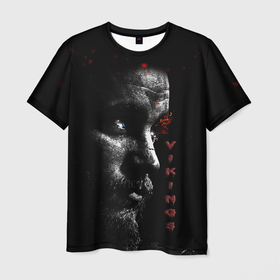 Мужская футболка 3D с принтом Викинги Тревис Фиммел , 100% полиэфир | прямой крой, круглый вырез горловины, длина до линии бедер | арт | вальхала | викинги | огонь