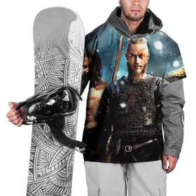 Накидка на куртку 3D с принтом Викинги 2022 в Санкт-Петербурге, 100% полиэстер |  | арт | вальхала | викинги | снег