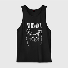 Мужская майка хлопок с принтом Nirvana Rock Cat, НИРВАНА в Белгороде, 100% хлопок |  | cat | kurt cobain | music | nirvana | rock | rock cat | кабейн | кобейн | кот | курт | курт кобейн | музыка | нирвана | рок | рок кот
