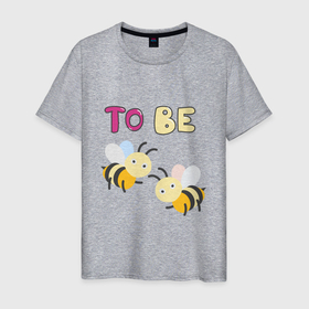 Мужская футболка хлопок с принтом Две пчелы в Курске, 100% хлопок | прямой крой, круглый вырез горловины, длина до линии бедер, слегка спущенное плечо. | английский | забавно | надпись | насекомые | прикол | пчела | пчёлы | смешно | смешное