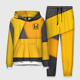 Мужской костюм 3D (с толстовкой) с принтом [Honda]   Yellow в Курске,  |  | Тематика изображения на принте: honda | sport | авто | автомобиль | бренд | марка | спорт | хонда