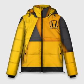 Мужская зимняя куртка 3D с принтом [Honda]   Yellow в Курске, верх — 100% полиэстер; подкладка — 100% полиэстер; утеплитель — 100% полиэстер | длина ниже бедра, свободный силуэт Оверсайз. Есть воротник-стойка, отстегивающийся капюшон и ветрозащитная планка. 

Боковые карманы с листочкой на кнопках и внутренний карман на молнии. | honda | sport | авто | автомобиль | бренд | марка | спорт | хонда